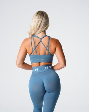 NVGTN Galaxy Ribbed Seamless Naisten Urheiluliivit Harmaat Sininen | FI268IL